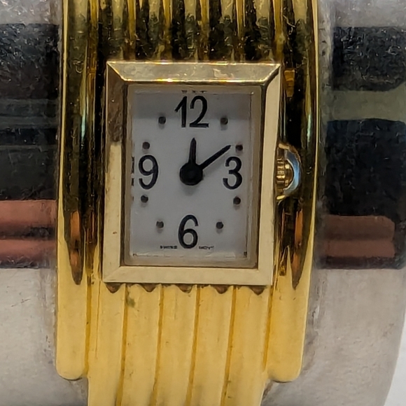 Gold and Silver Cuff Watch - Picture 2 of 6